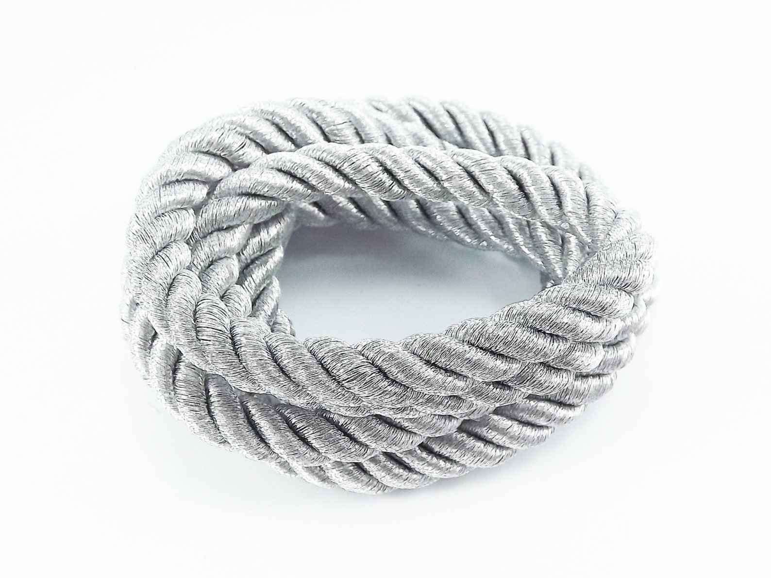 Metallic Silver 10mm Twisted Rayon Rope Braid Cord 3 Ply - Etsy