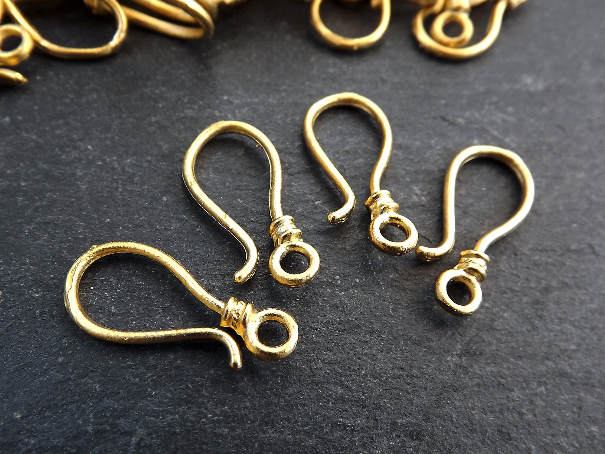 Buy Gold Hook Clasp Findings, Shepherds Hook Clasp, Necklace Clasps, Bracelet  Clasp, 22k Matte Gold Plated Brass, 4 Hooks Online in India 