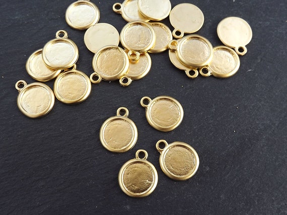 15pcs 14mm Charm Round Pendant Base Setting Cabochon Pendant Blanks Trays DIY 15pcs 14mm Charm Round Pendant Base Setting Cabochon Pendant Blanks Trays DIY