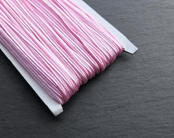 Cordón de soutache rosa ruborizado con ribete trenzado, para hacer joyas, abalorios, costura, acolchado, ribete, 5 metros = 5,46 yardas