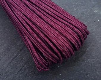 Potent Purple Soutache Cord Twisted Trim Braid Gimp Jewelry Making Supplies Beading Sewing Quilting Trimming - 5 meters = 5.46 Yards