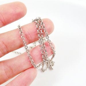 2mm Rolo Chain - Matte Silver Plated - 1 Meter or 3.3 Feet - Etsy