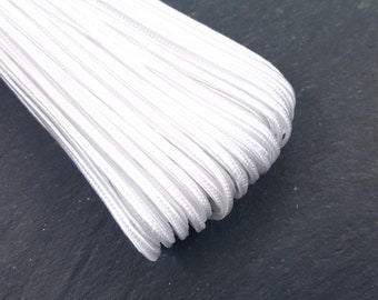 Cordão Soutache Branco Torcido para Acabamento, Trança, Guirlanda, Materiais para Confecção de Bijuterias, Costura, Quilting e Enfeites - 5 metros = 5,46 jardas