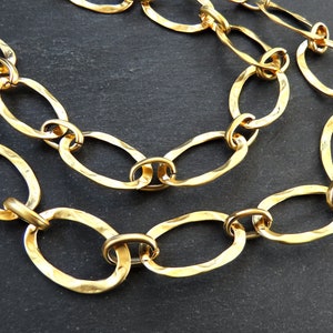Matte Gold Chain Necklace With Front Toggle Clasp Closure and