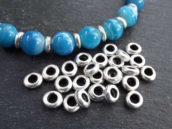 metal beads cast large hole spacer bead - Ad Adornment