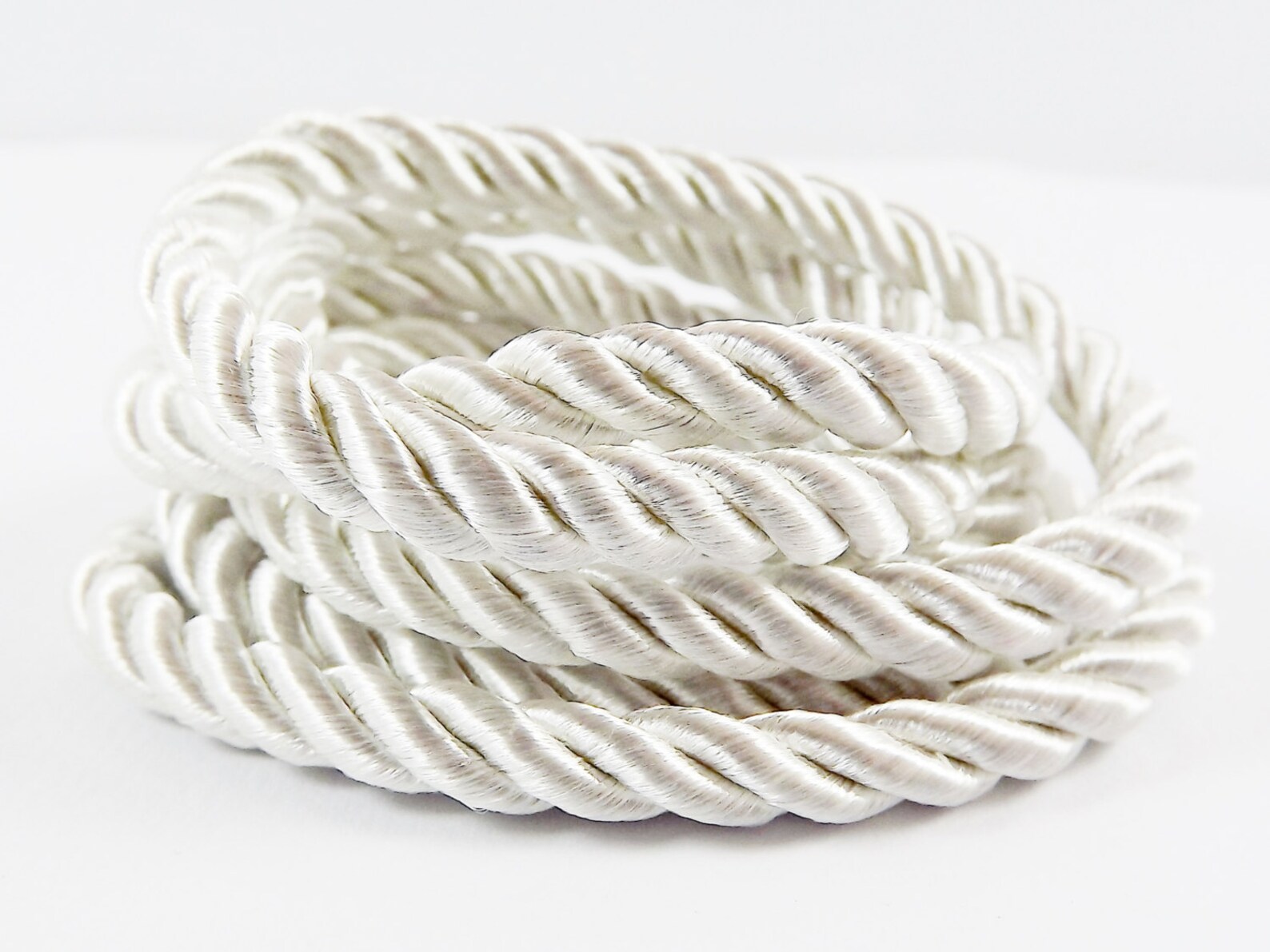 Off White 5mm Twisted Rayon Satin Rope Silk Braid Cord 3 Ply - Etsy