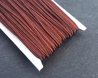Brown Soutache Cord Twisted Trim Braid Gimp Jewelry Making Supplies Beading Sewing Quilting Trimming - 5 meters = 5.46 Yards