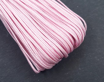 Baby Pink Soutache Cord Twisted Trim Braid Gimp Jewelry Making Supplies Beading Sewing Quilting Trimming - 5 meters = 5.46 Yards