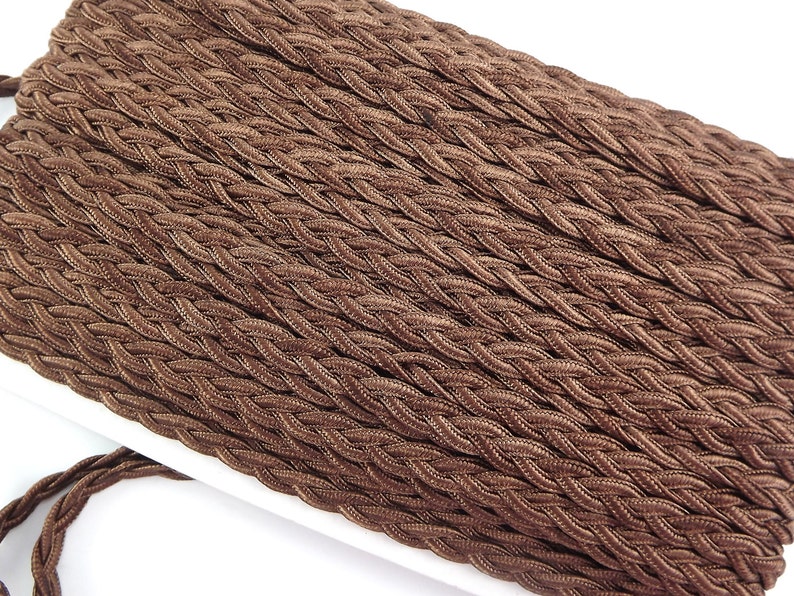 Brown Braided Plait Cord Satin Silk Cord Trim 3 Ply 1 | Etsy