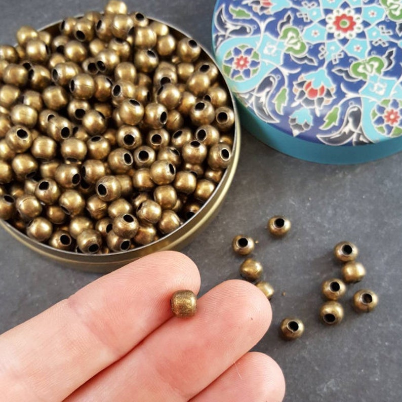 6mm Plain Round Ball Bead Spacers Metal Beads Beading Etsy