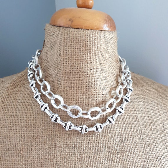 Chic and Chunky Solid Silver Necklace - Necklets from Shipton and Co UK