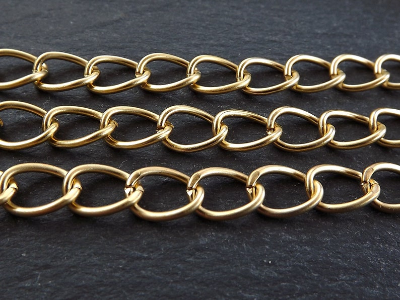 Gold Twisted Link Chain Gold Twisted Chain Gold Chain Etsy