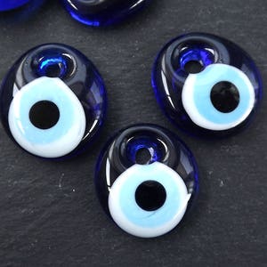 Nazar Boncuk 5 cm Glas Anhänger / Halb Rund Türkei Perlen Evil Eye Blau  Augen Böser Blick Handarbeit Schmuck Deko Geschenk Verbrämung 10stk -   Schweiz