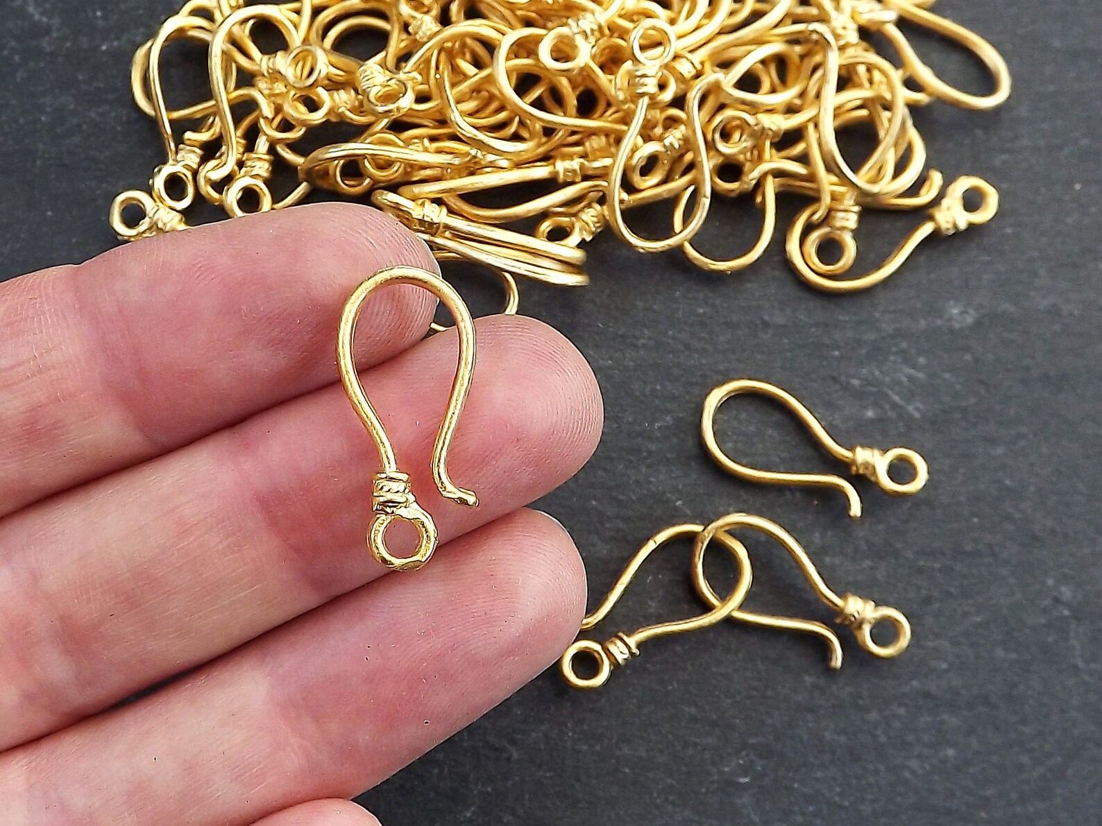 Gold Hook Clasp Findings Shepherds Hook Clasp Necklace Etsy
