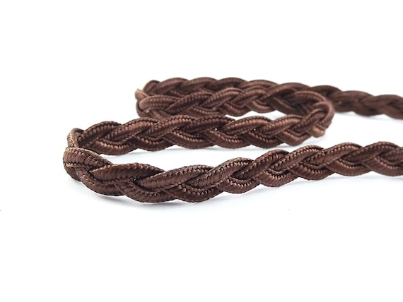 Brown Braided Plait Cord Satin Silk Cord Trim 3 Ply 1 | Etsy