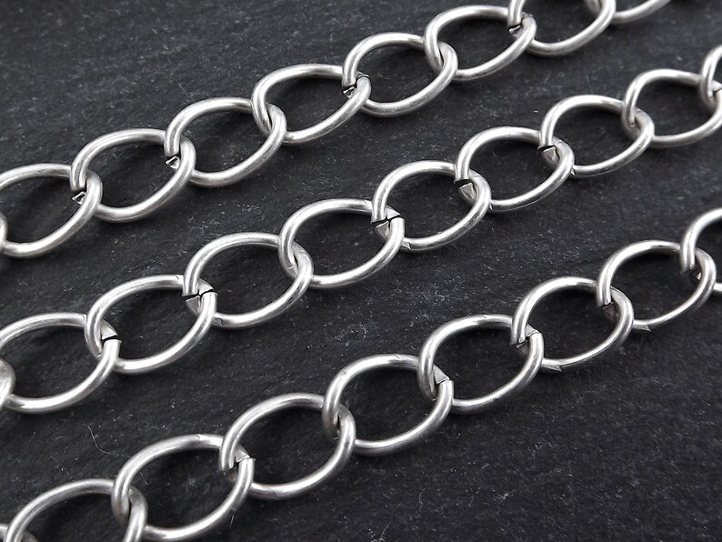 Silver Twisted Link Chain Silver Twisted Chain Silver Chain Etsy