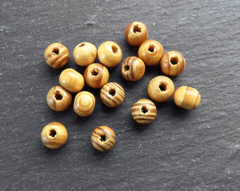 Perles En Bois Forme Olive Marron - Lot De 50 - Dimensions 8x5mm | Neuf
