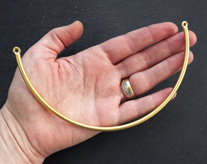 Gold Wire Choker With Loops Thick Half Choker Necklace Blank Etsy