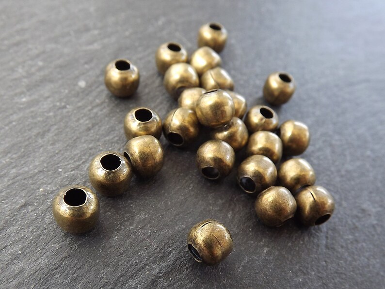 6mm Plain Round Ball Bead Spacers Metal Beads Beading Etsy