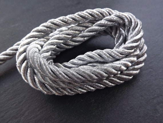 Braided Stripe Rope Belt With Silver Oxide Hook