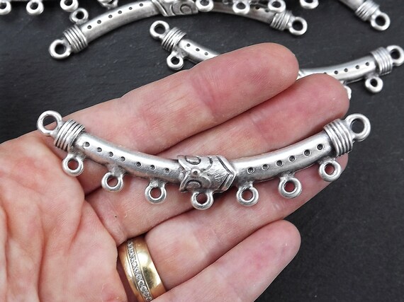 Curved Bar Connector Pendant Necklace Link Collar Component Etsy