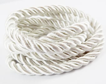 3.5mm Metallic Silver Twisted Rayon Satin Rope Silk Braid Cord | Etsy