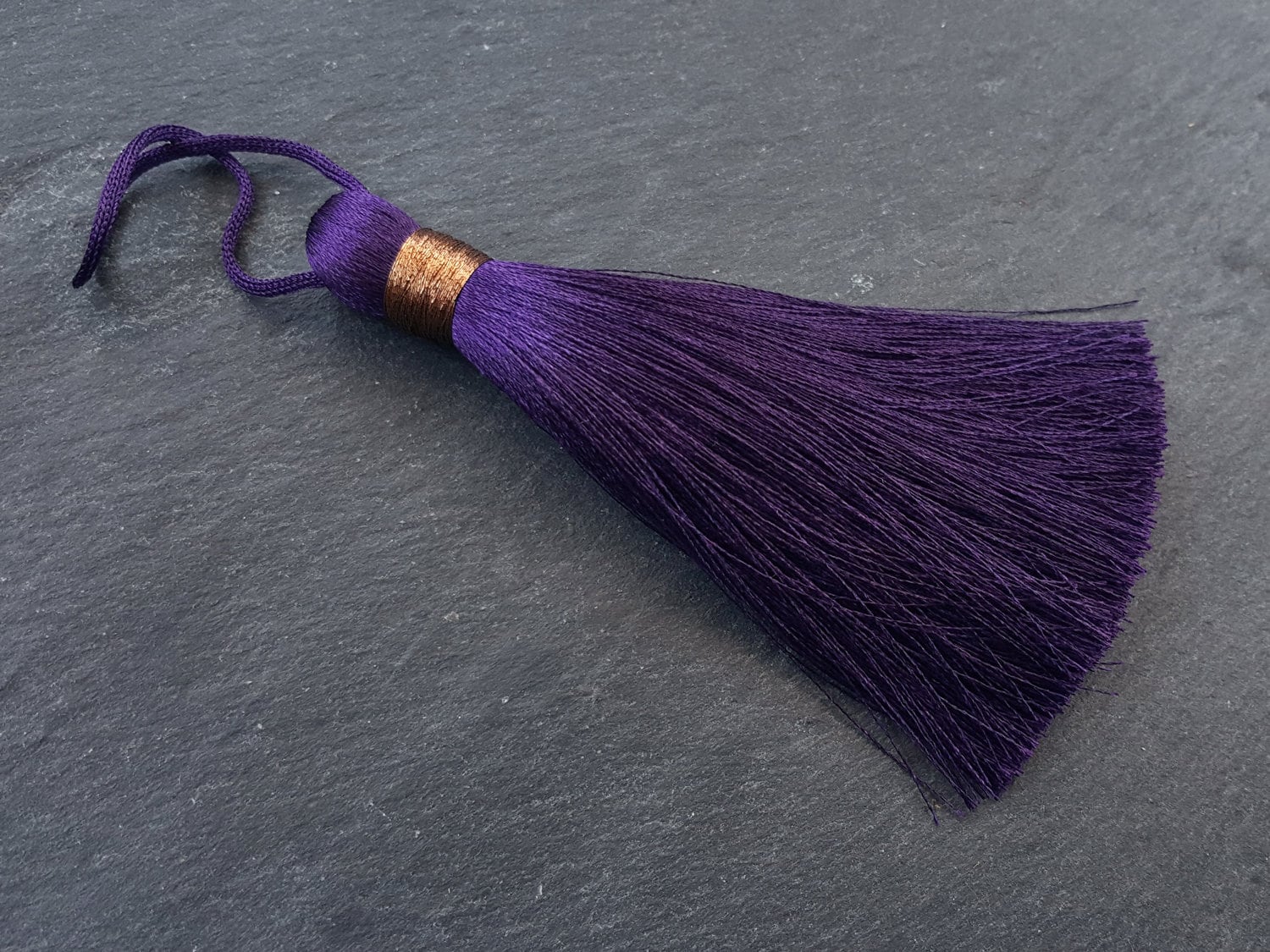 20 PCS Large Silk Tassel Handmade Soft DIY Tassels for Charms Key Tassel Accessories Craft and Jewelry Making purple-20 