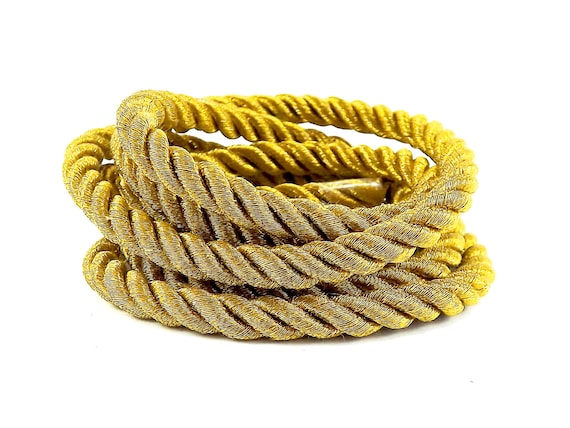 Metallic Rope Braid Metallic Antique Gold 5mm Twisted Rayon Rope Braid Cord 3 | Etsy