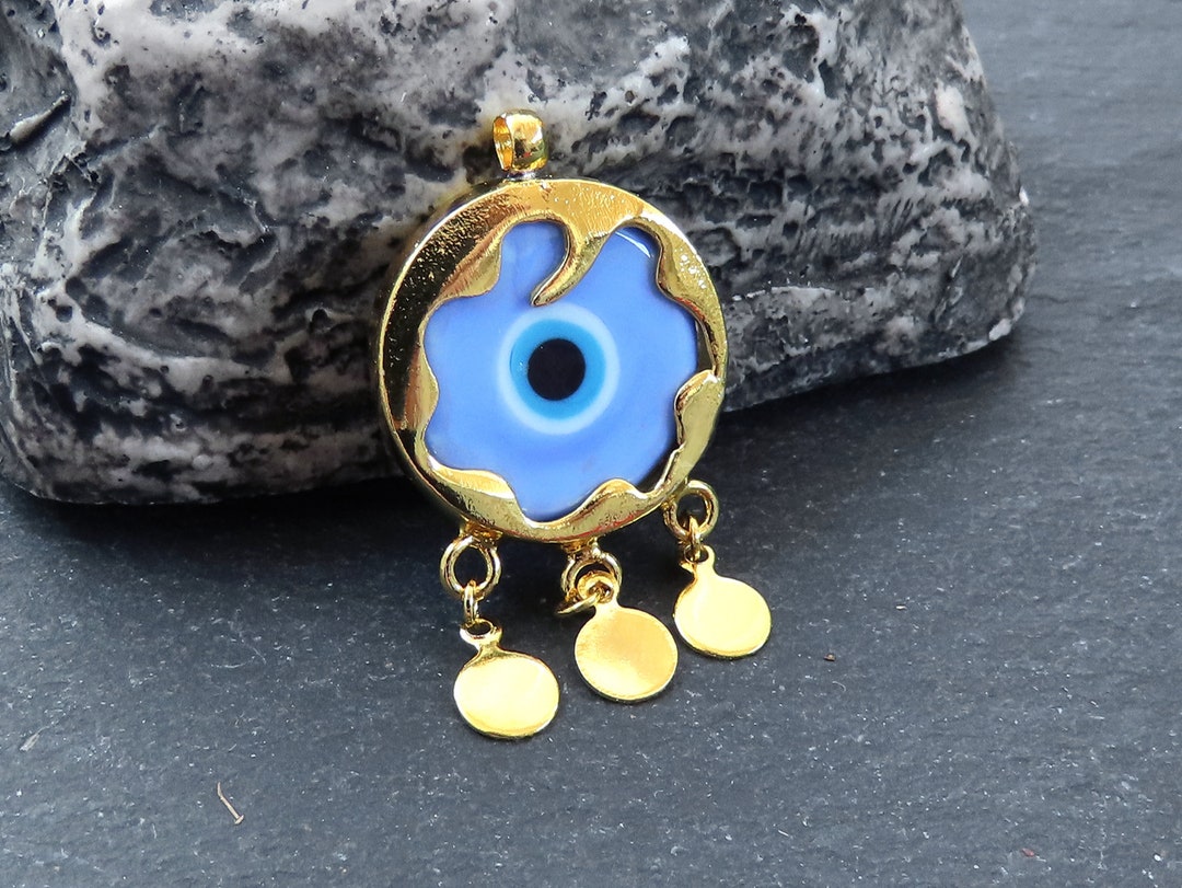 18kt Gelbgold Antike Griechische Münze Lünette Anhänger, Sehr Guter