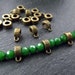 Mini Bead Bail, Charm Holder, Tiny Bail, Cord Bail, Slider Bail, Bronze ...