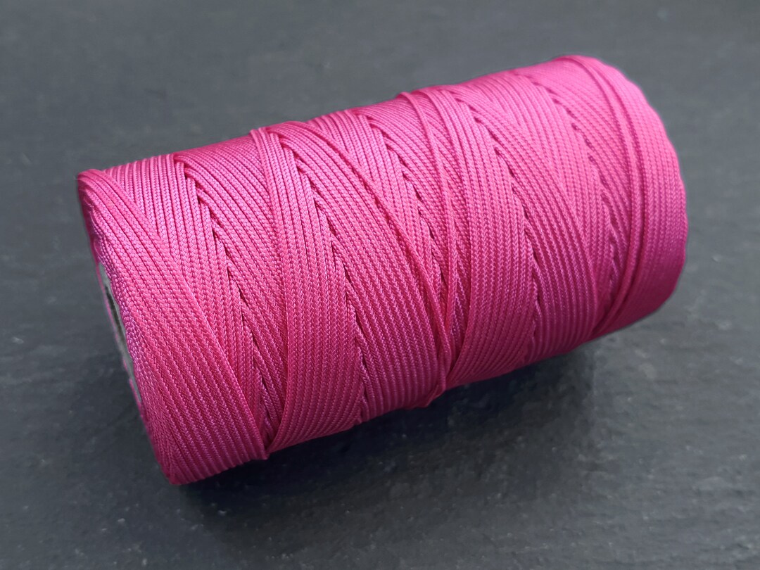 100m Pink Knotting Cord, Macrame Parachute Cord, Nylon Beading Knot ...