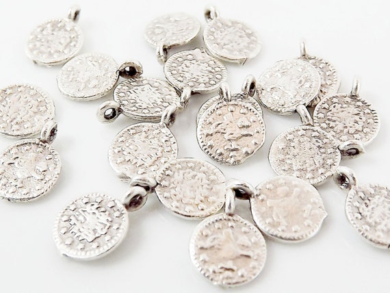 Silver coin charms sale