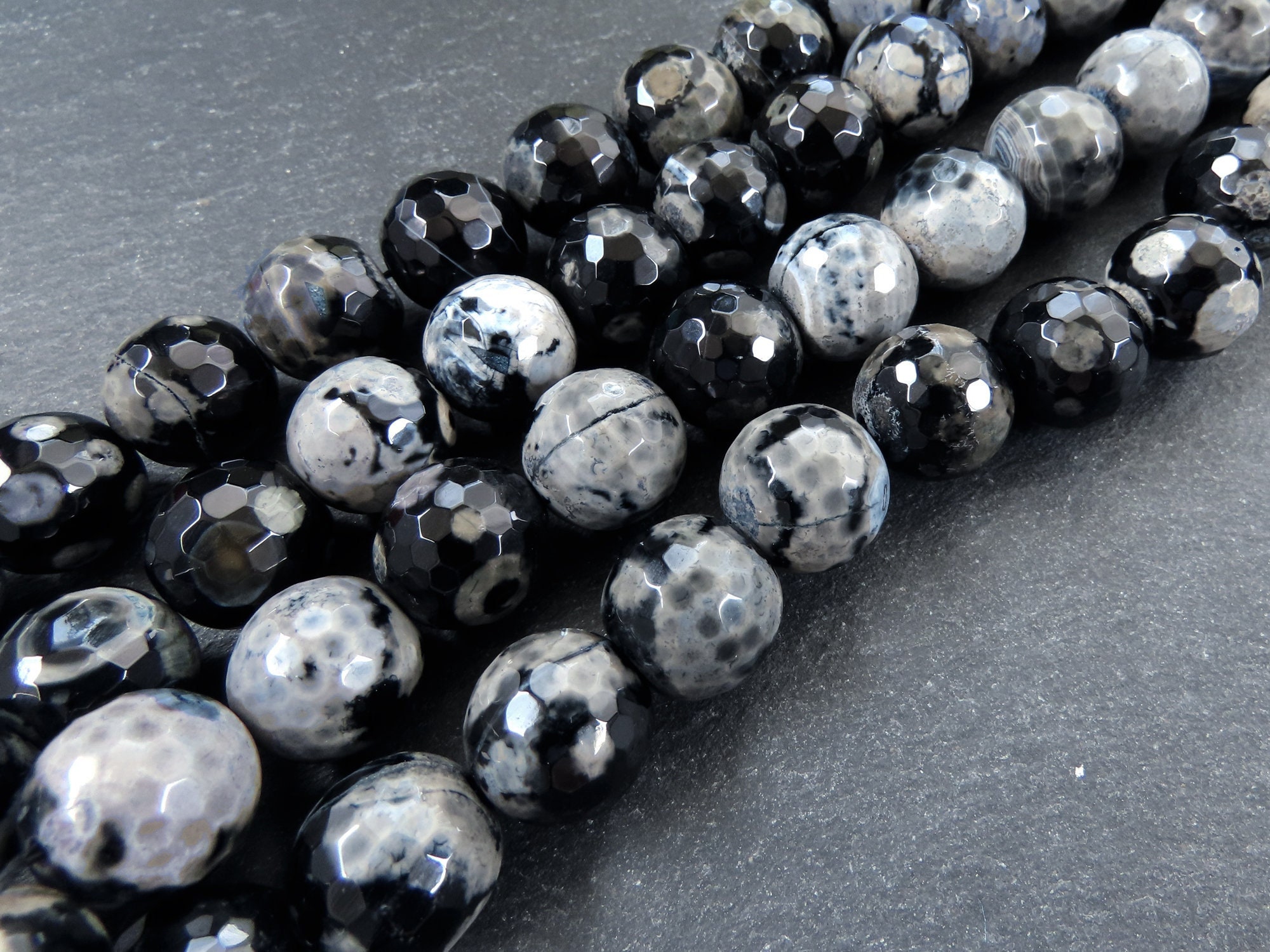 Black cheap fire agate