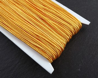 Egg Yellow Soutache Cord Twisted Trim Braid Gimp Jewelry Making Supplies Beading Sewing Quilting Trimming - 5 meters = 5.46 Yards