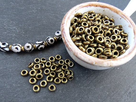 Small Bronze Washer Bead Spacers, Mykonos Greek Beads, Organic Round Metal  Beads, Jewelry Making Supply, Antique Bronze Plated, 20 Pc -  Finland