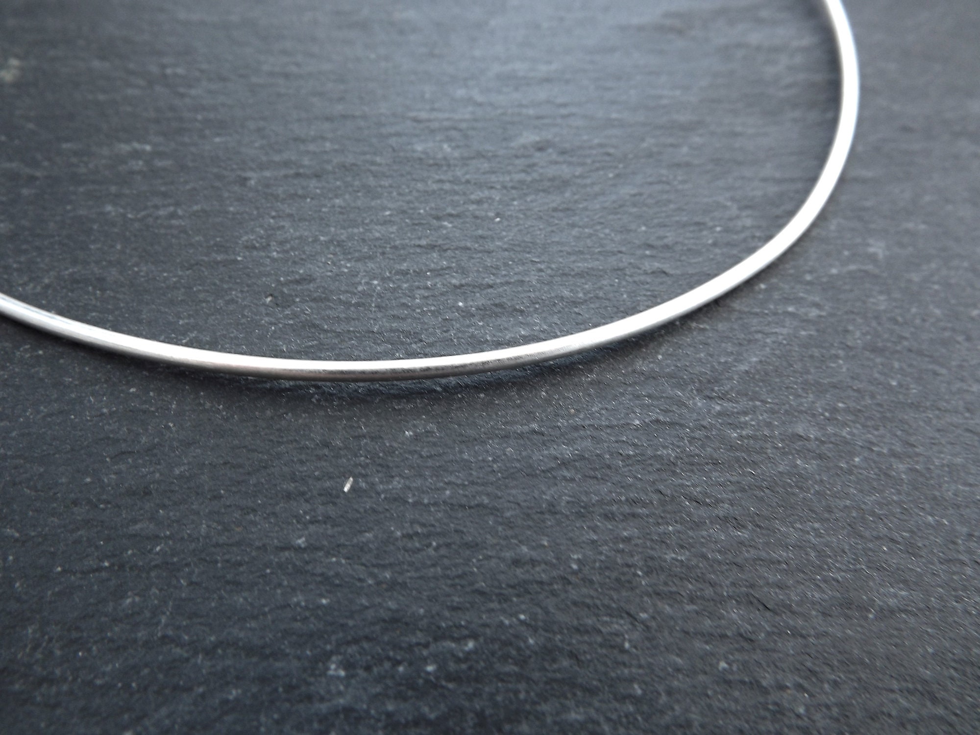 Silver Wire Choker Choker Necklace Blank Wire Collar Wire Etsy
