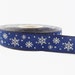 16mm Navy Snowflake Ribbon Snow Woven Embroidered Jacquard Trim Ribbon ...
