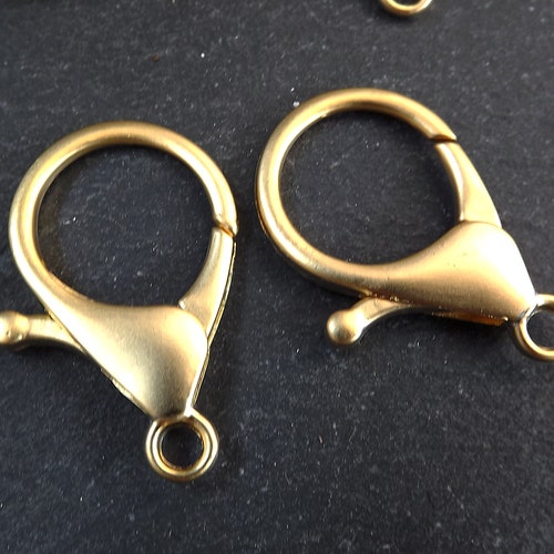 Extra Large Gold Lobster Clasp Gold Claw Clasps Parrot Etsy