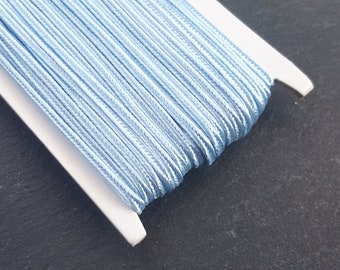 Gelo azul luz soutache cabo torcido guarnição trança gimp jóias fazendo suprimentos miçangas costura quilting corte-5 metros = 5.46 jardas
