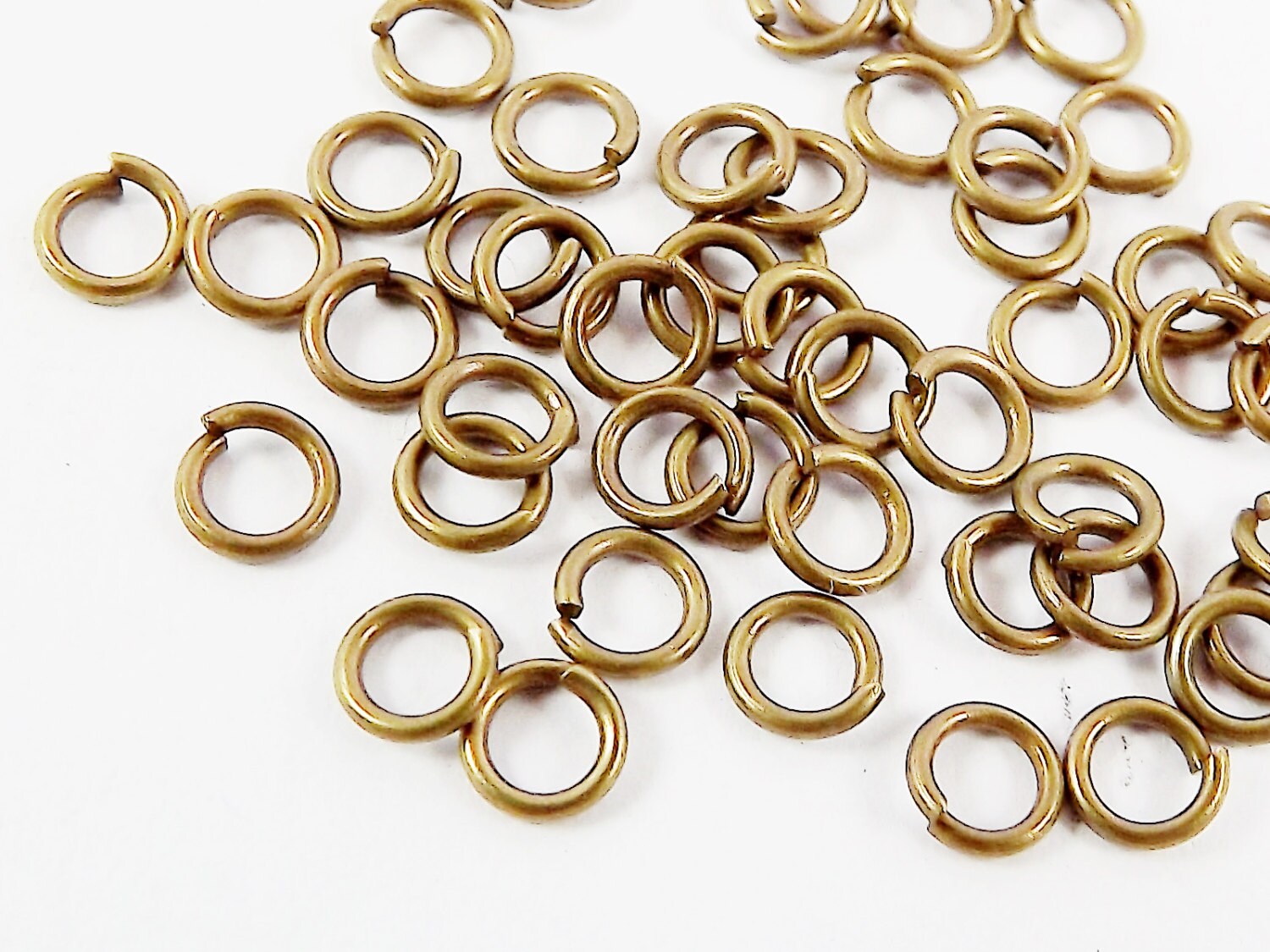 400 pce Brass Antique Bronze Open Jump Rings 4mm Jewellery Making Craft 