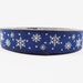 16mm Navy Snowflake Ribbon Snow Woven Embroidered Jacquard Trim Ribbon ...