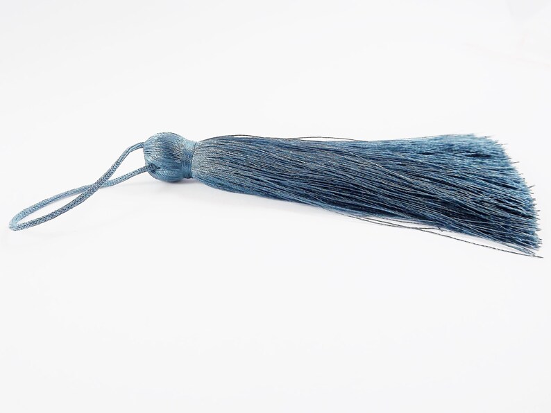 Extra Large Peacock Blue Silk Thread Tassels 4.4 Inches Etsy