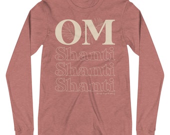 Om Shanti Shanti Shanti, Bone Imprint, Unisex Long Sleeve Tee