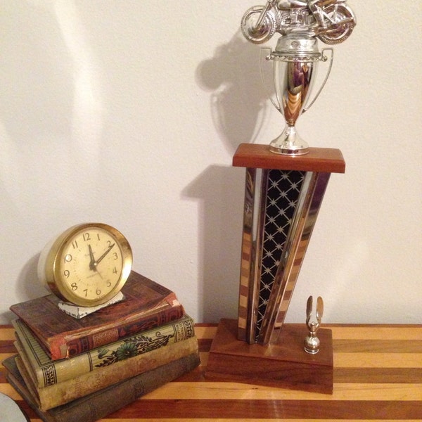 Really Cool Vintage 1967 Motorcycle Trophy, Not Engraved