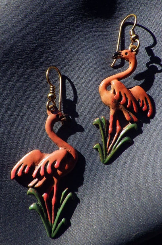 Dartefax Legacy Vintage Flamingo Earrings - image 2
