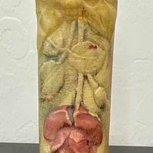 Antique Weller Pottery Bud Vase, Flemish Rose Pattern