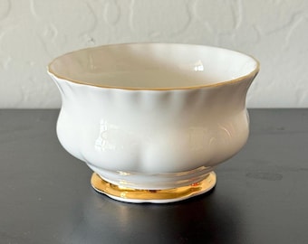 Vintage Royal Albert Val D'Or Zuckerdose mit Fuß, offen, hergestellt in England