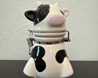 Boston Warehouse Holstein Cow Figure Sugar Holder, preowned