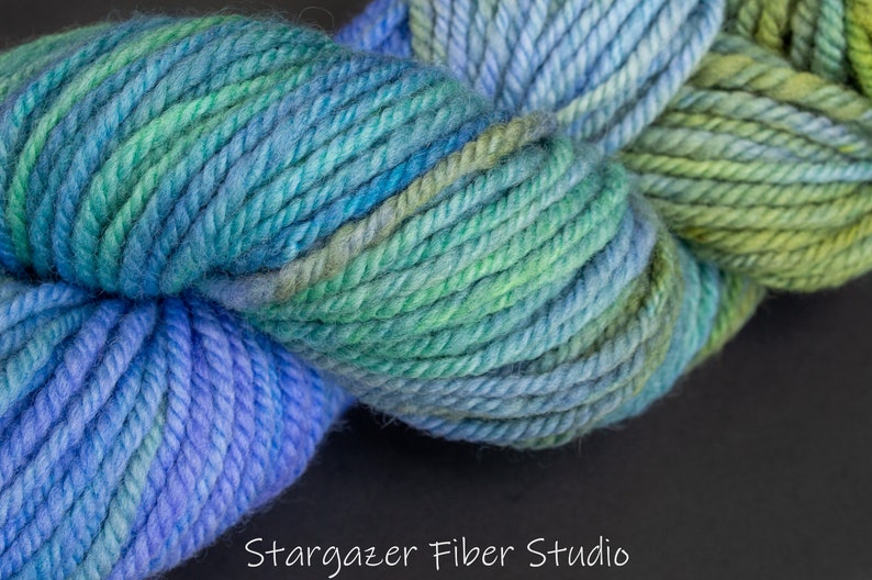 Aran weight Soft Wool Yarn 3ply 114yds Superfine Shetland Handspun Yarn