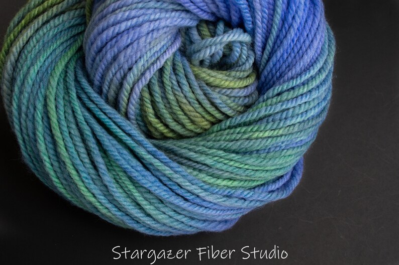 Aran weight Soft Wool Yarn 3ply 114yds Superfine Shetland Handspun Yarn